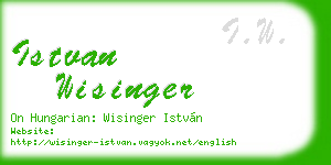 istvan wisinger business card