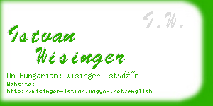 istvan wisinger business card